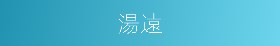 湯遠的同義詞