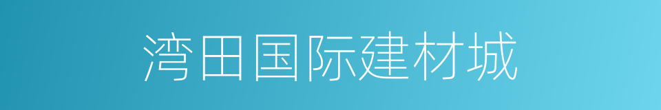 湾田国际建材城的同义词