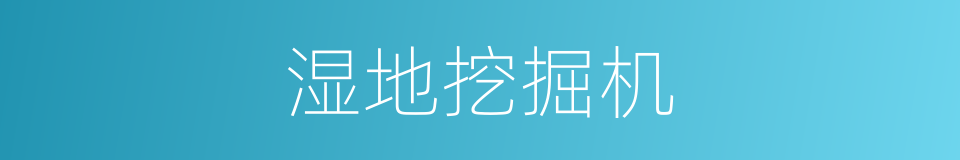 湿地挖掘机的同义词