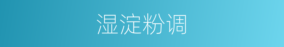 湿淀粉调的同义词