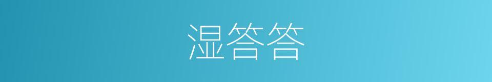 湿答答的意思