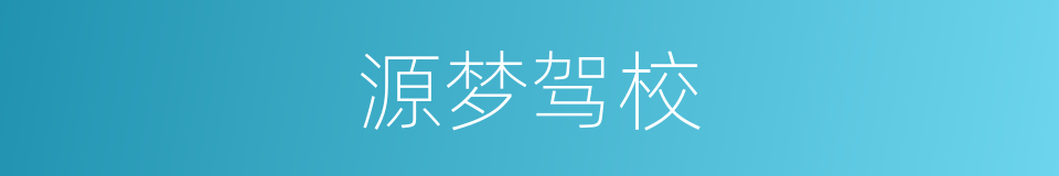 源梦驾校的同义词