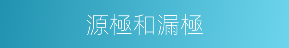 源極和漏極的同義詞