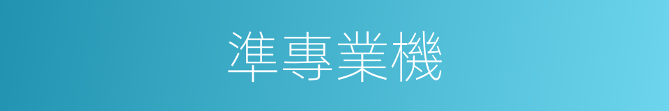 準專業機的同義詞