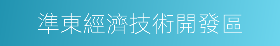 準東經濟技術開發區的同義詞