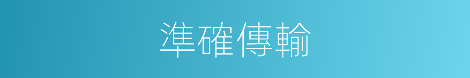 準確傳輸的同義詞