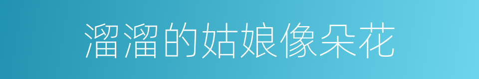 溜溜的姑娘像朵花的同义词