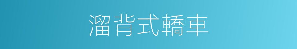 溜背式轎車的同義詞