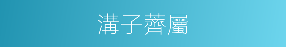 溝子薺屬的同義詞