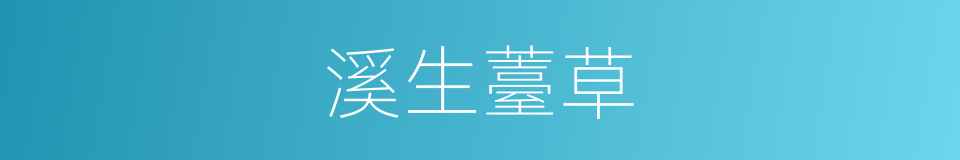 溪生薹草的同义词