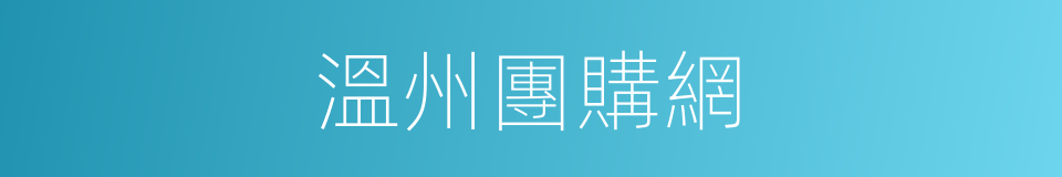 溫州團購網的同義詞