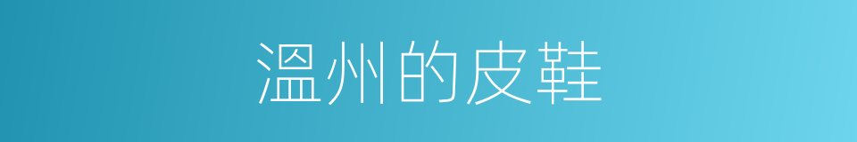 溫州的皮鞋的同義詞