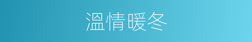 溫情暖冬的同義詞