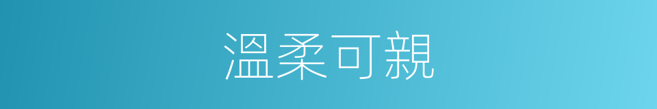 溫柔可親的意思