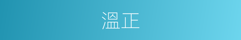 溫正的同義詞