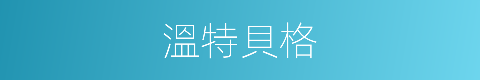 溫特貝格的同義詞