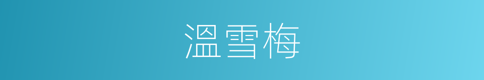 溫雪梅的同義詞