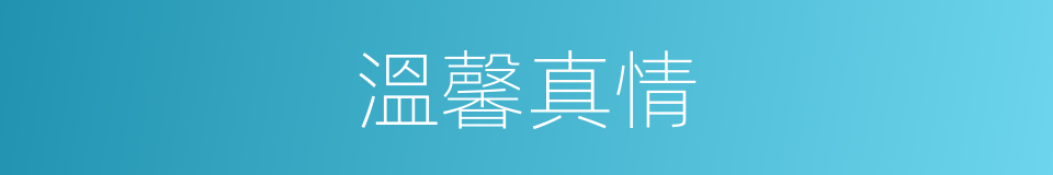 溫馨真情的同義詞
