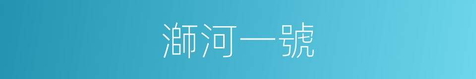 溮河一號的同義詞