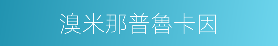 溴米那普魯卡因的同義詞