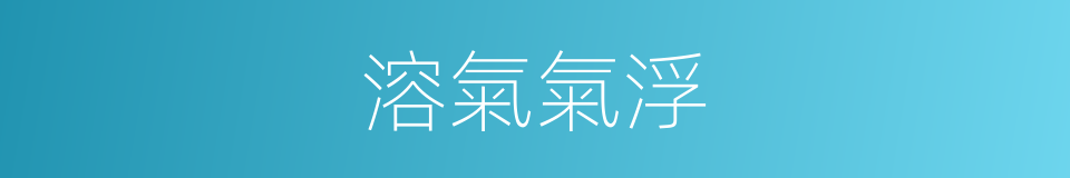 溶氣氣浮的同義詞