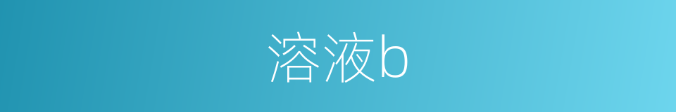 溶液b的同义词