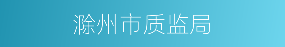 滁州市质监局的同义词