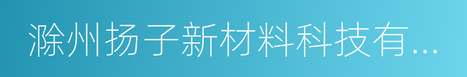 滁州扬子新材料科技有限公司全椒分公司的同义词