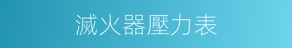 滅火器壓力表的同義詞