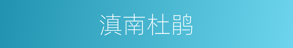 滇南杜鹃的同义词