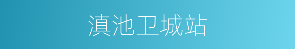 滇池卫城站的同义词
