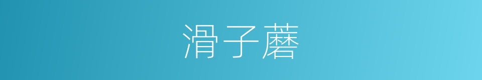 滑子蘑的同义词