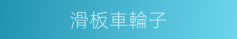 滑板車輪子的同義詞
