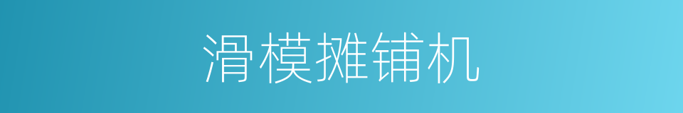 滑模摊铺机的同义词