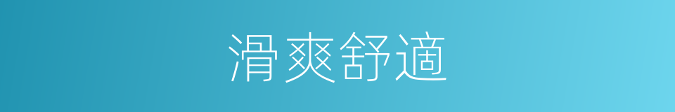 滑爽舒適的同義詞