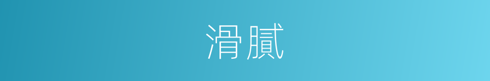 滑膩的意思