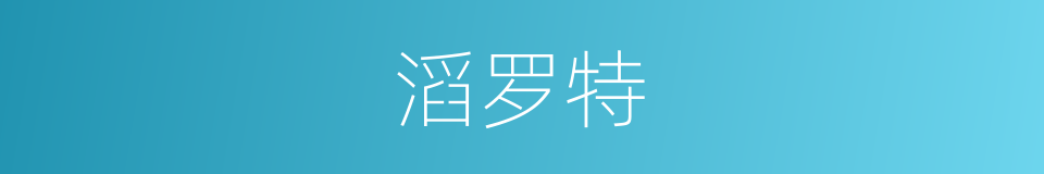滔罗特的同义词