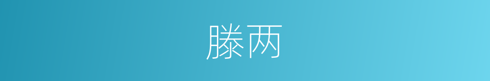 滕两的同义词