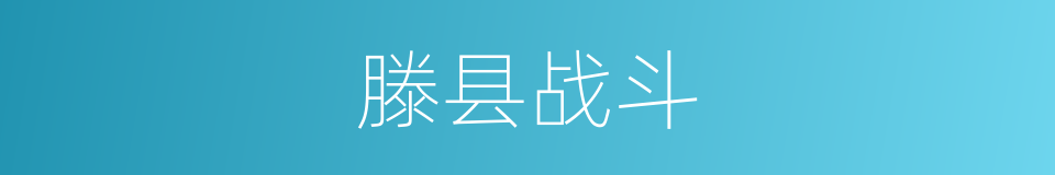 滕县战斗的同义词