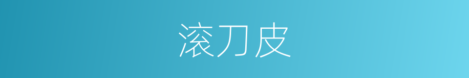滚刀皮的同义词