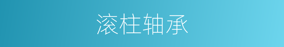 滚柱轴承的意思