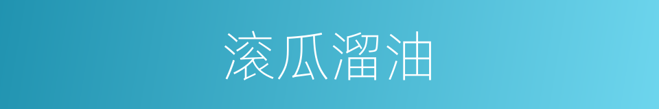 滚瓜溜油的同义词