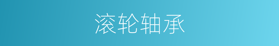 滚轮轴承的同义词
