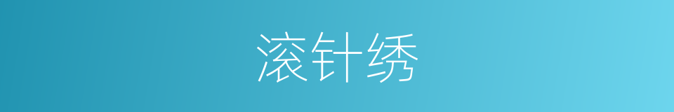 滚针绣的同义词