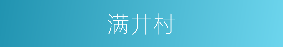 满井村的同义词