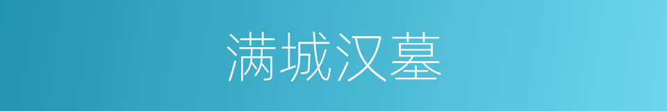 满城汉墓的同义词