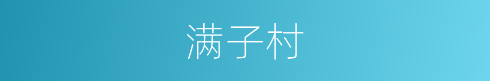 满子村的同义词