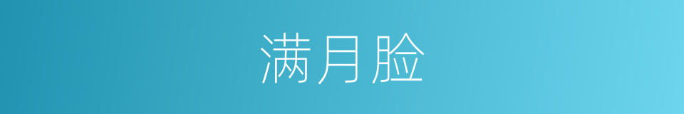 满月脸的同义词