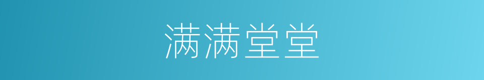 满满堂堂的意思