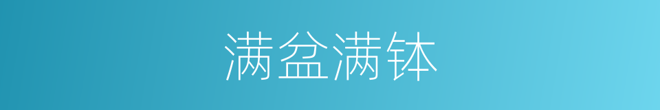 满盆满钵的同义词